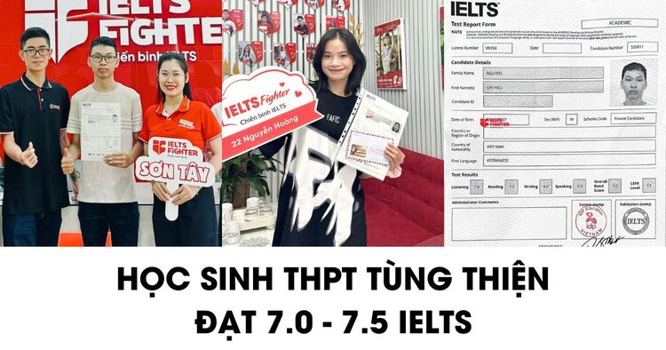 Học sinh THPT Tùng Thiện chia sẻ bí kíp 7.0+ IELTS