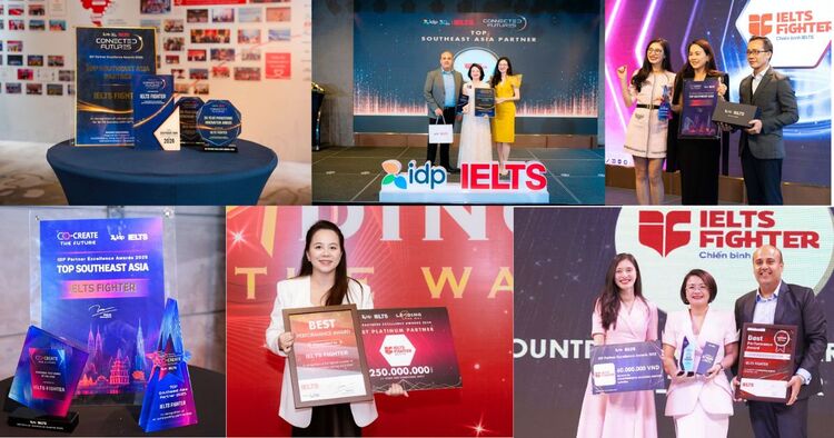 IELTS Fighter là Đối tác xuất sắc nhất Đông Nam Á của IDP 3 năm liền (2024-2026)