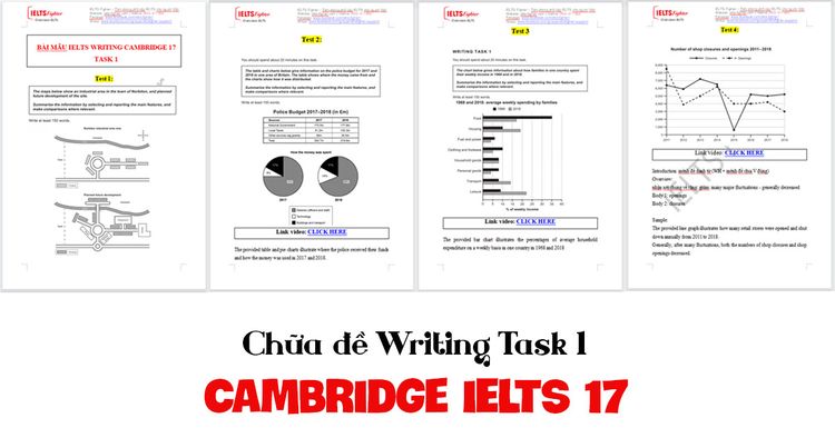 Chữa đề IELTS Writing Task 1 - Cambirdge IELTS 17