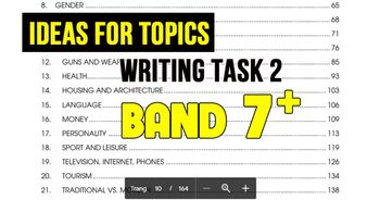 {Ebook Writing Task 2} Ideas for IELTS topics - band 7.0+