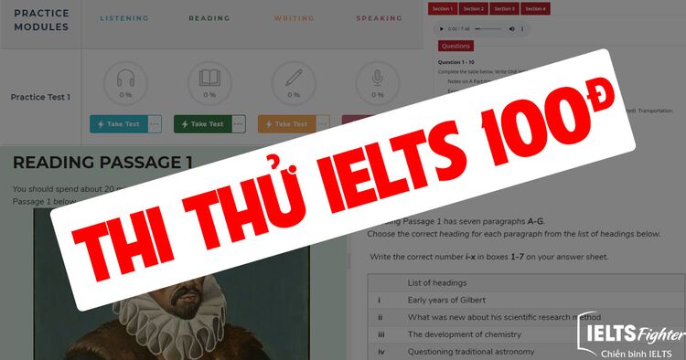Top 6 nguồn thi thử IELTS online miễn phí tốt nhất
