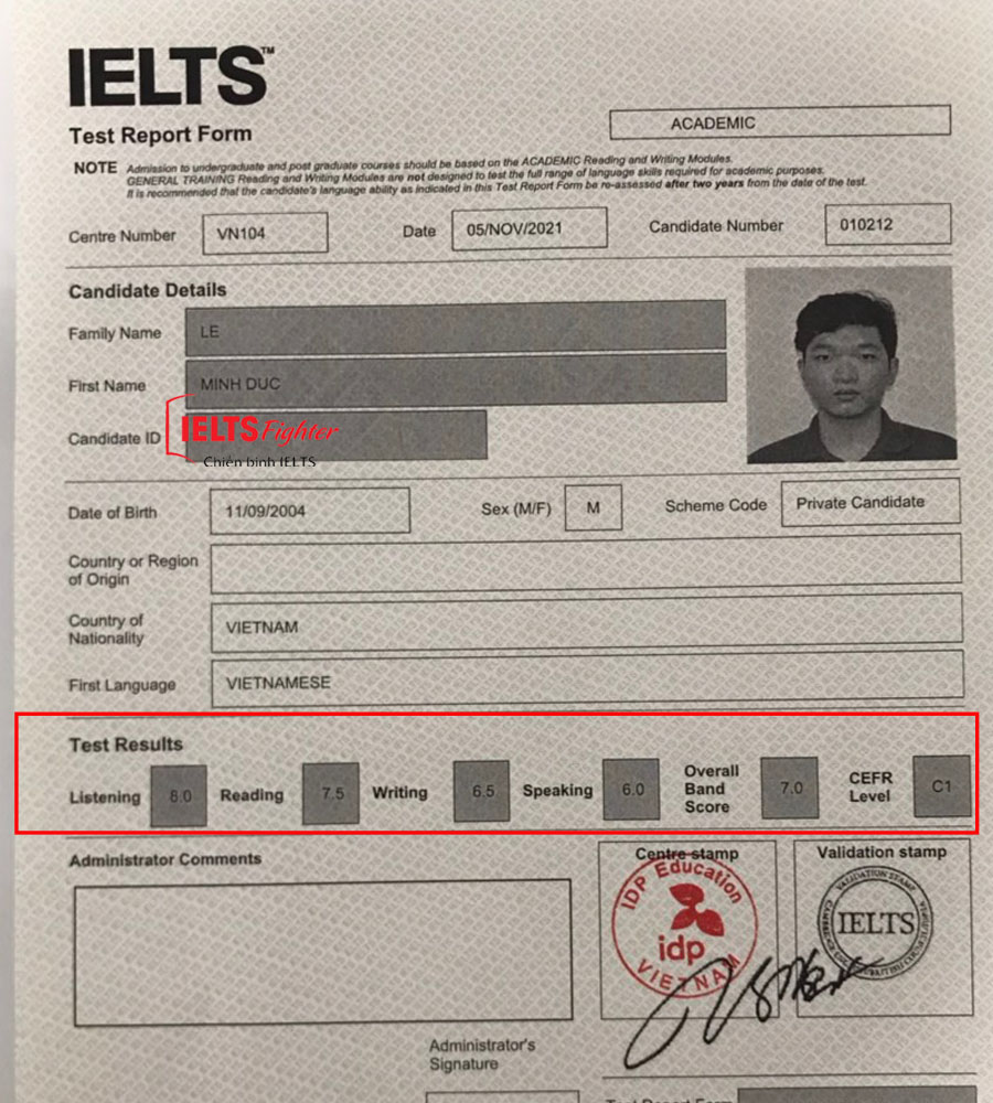 minh đức 7.0 ielts