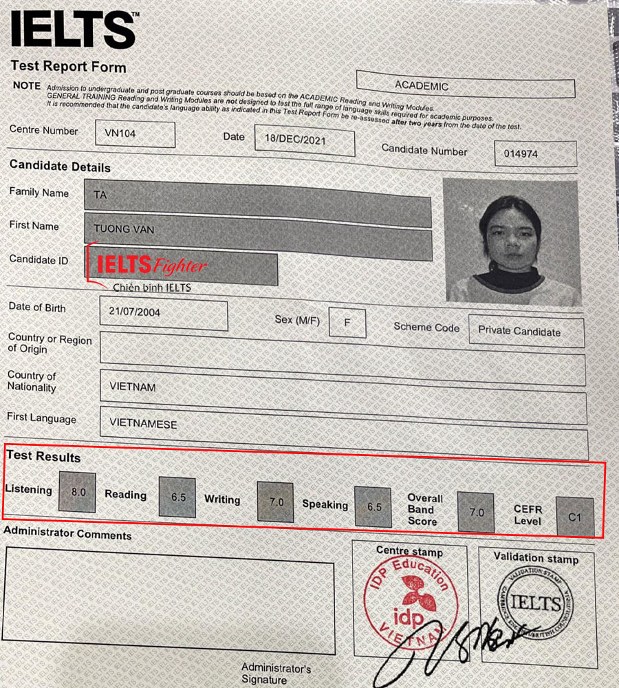 tường vân 7.0 ielts