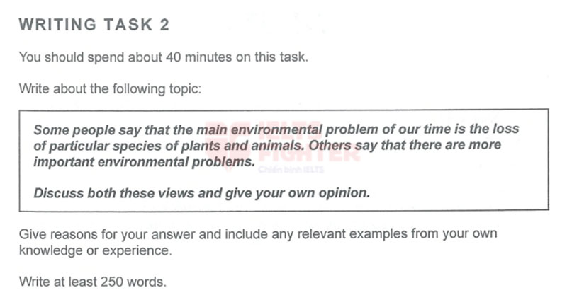đề cam 14 writing test 2 task 2