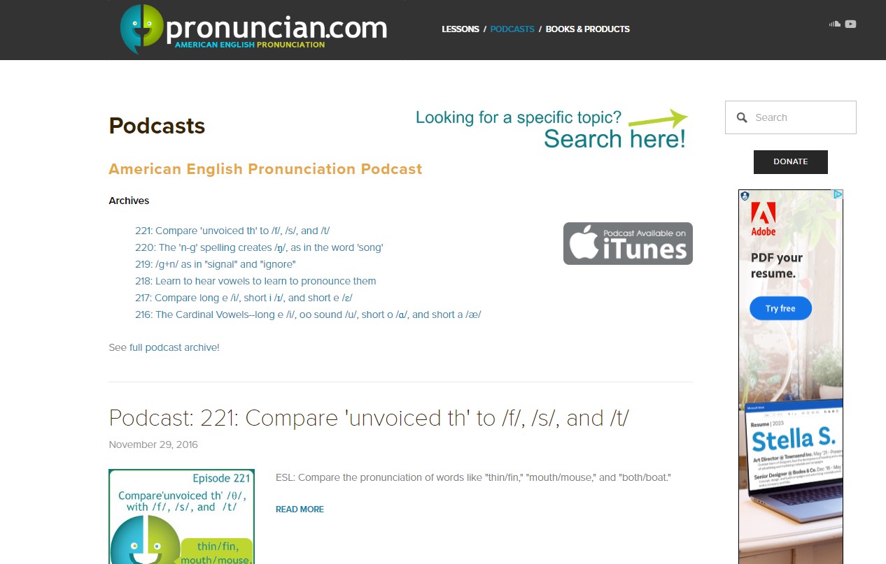American English Pronunciation Podcast
