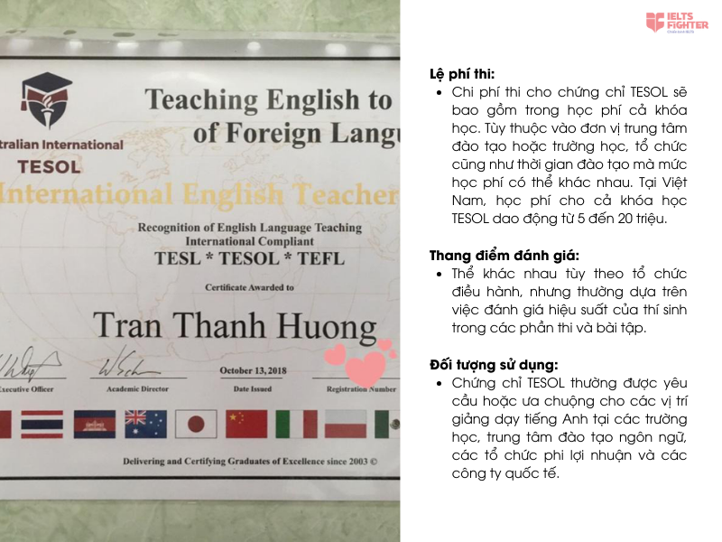 Chứng chỉ giảng dạy tiếng Anh TESOL