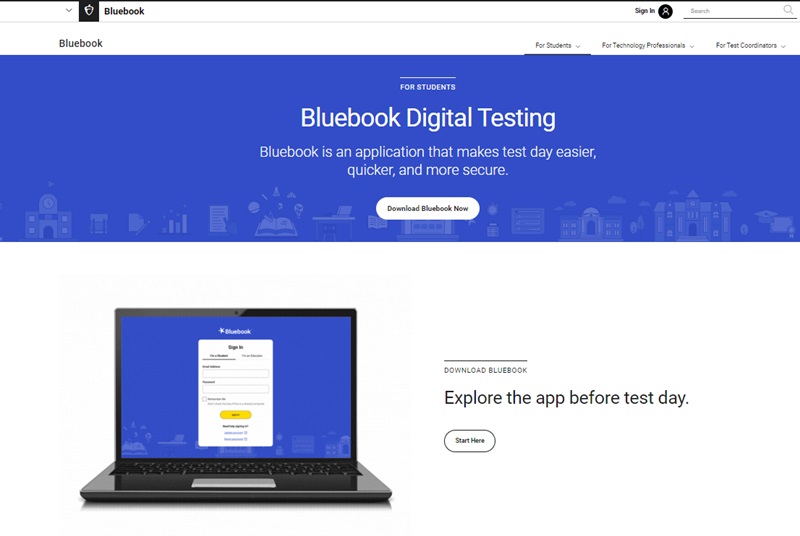 Giao diện tải blue book