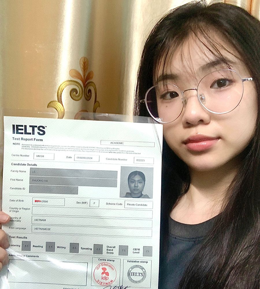  Lê Phương Hà 7.0 IELTS
