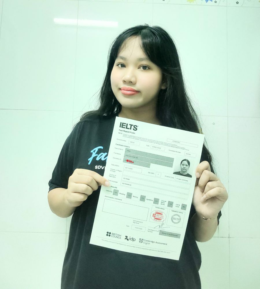 Trần Nguyễn Thái Hà 7.5 IELTS