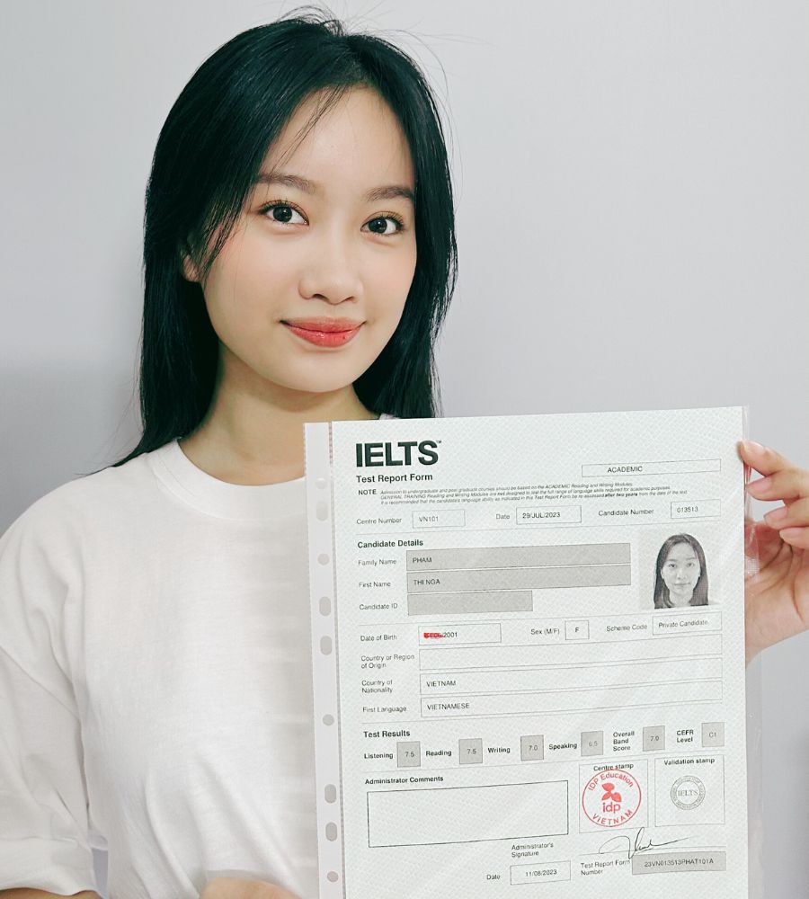 Phạm Thị Ngà  7.0 IELTS