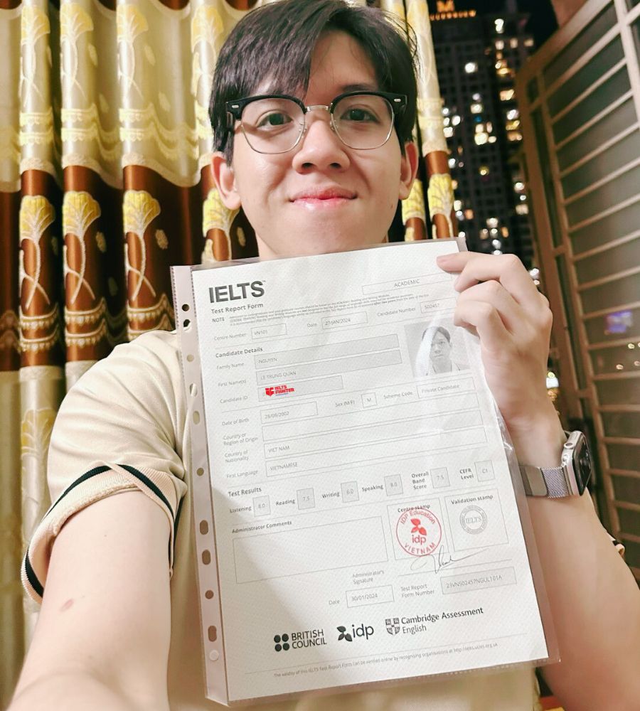 Nguyễn Lê Trung Quân  7.5 IELTS