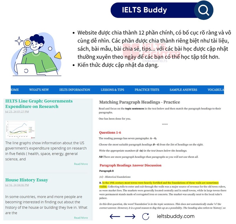 Website tự học IELTS online miễn phí IELTS Buddy
