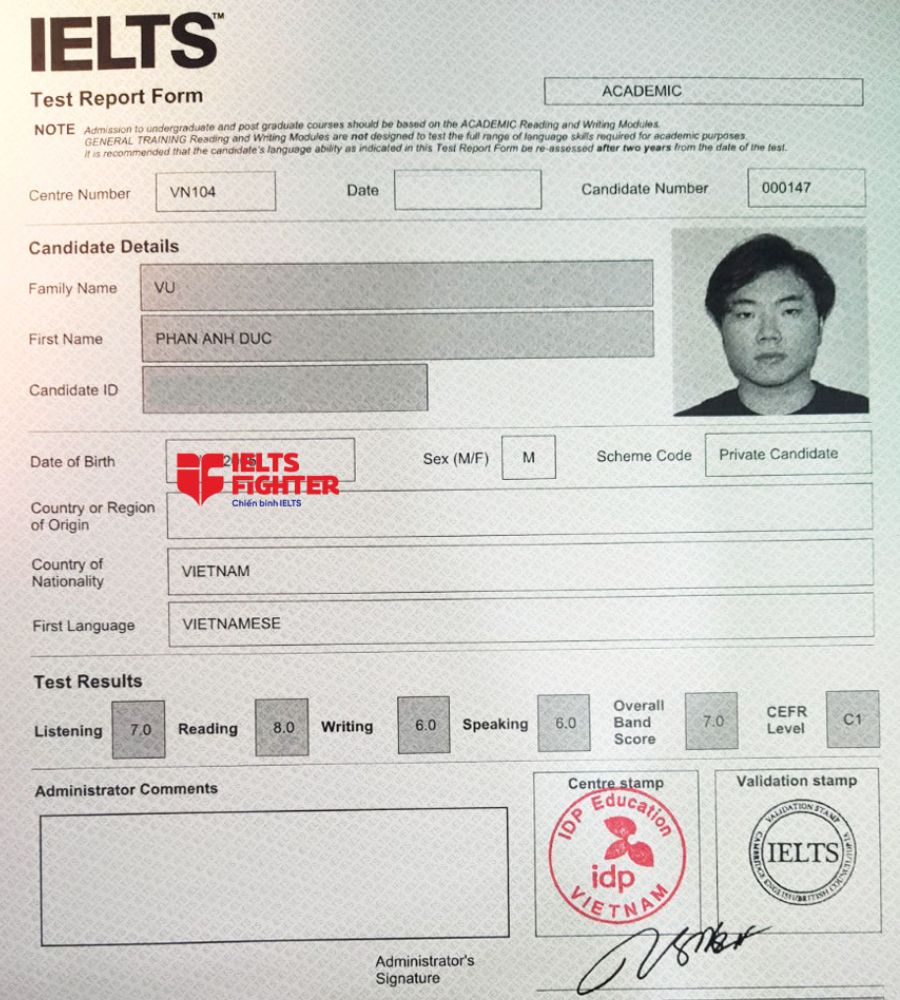 Anh đức 7.0 ielts