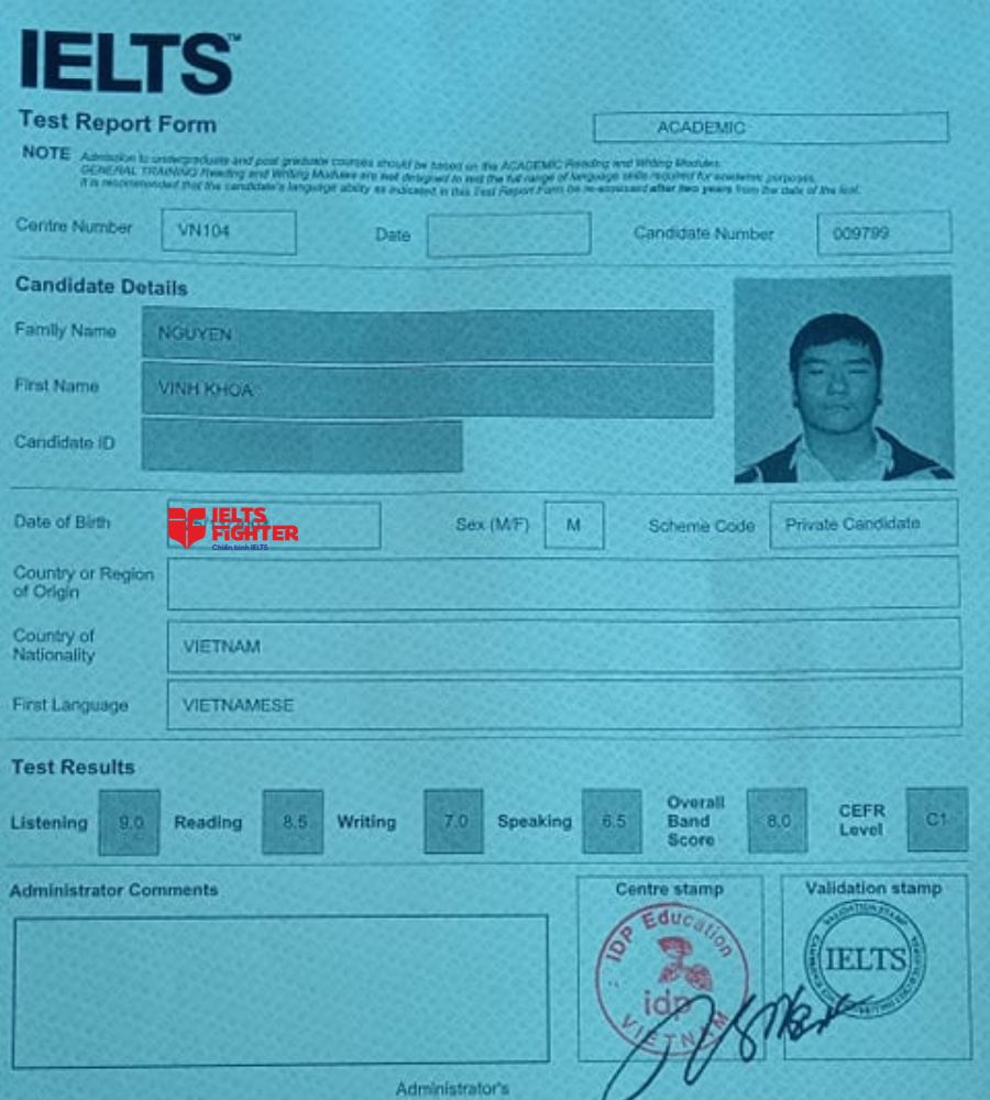 Học viên Khoa đạt 8.0 IELTS - ảnh 2