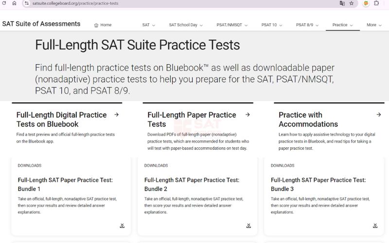 Thi thử với Collegeboard