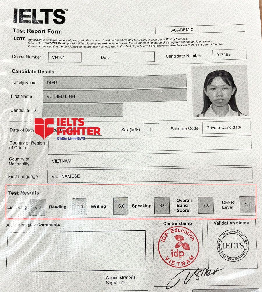 Linh 7.0 ielts - 2