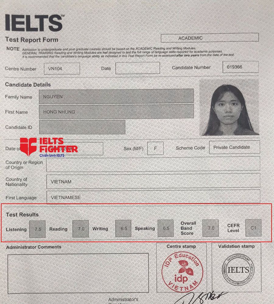hồng nhung - 7.0 ielts - 2