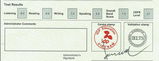 Nguyễn Việt Long  7.5 IELTS