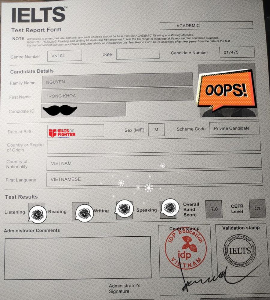 trọng khóa 7.0 ielts
