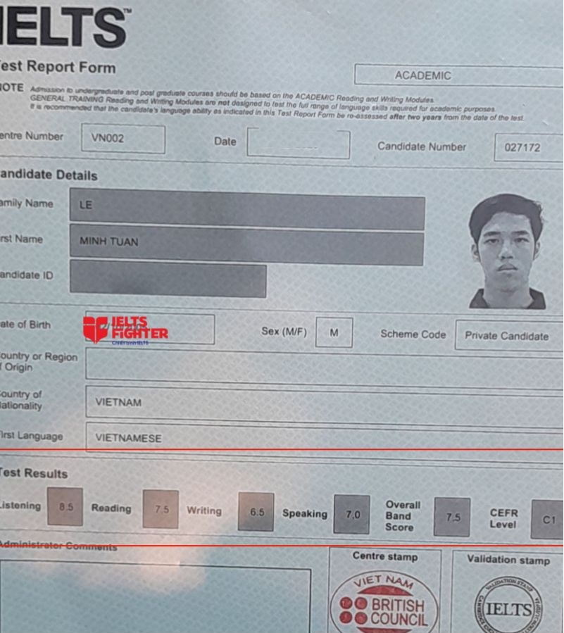 Tuấn 75 iELTS 