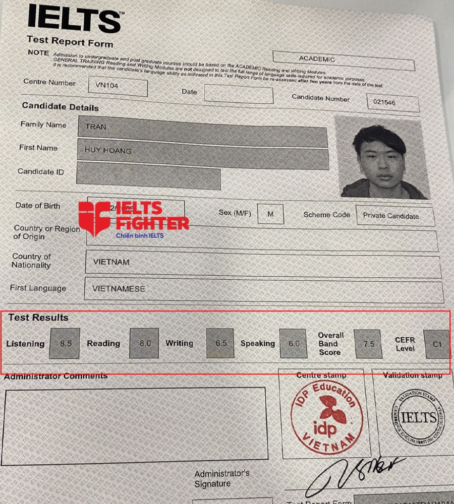 hoàng 7.5 IELTS - 2