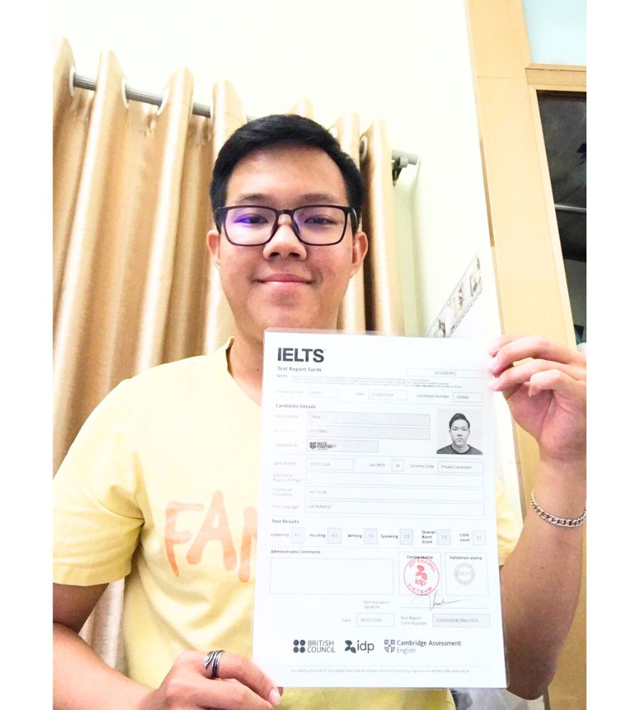 Trần Viết Bảo 7.5 IELTS