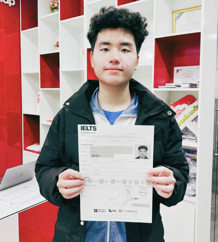 Mai Quốc Kh&aacute;nh 7.0 IELTS