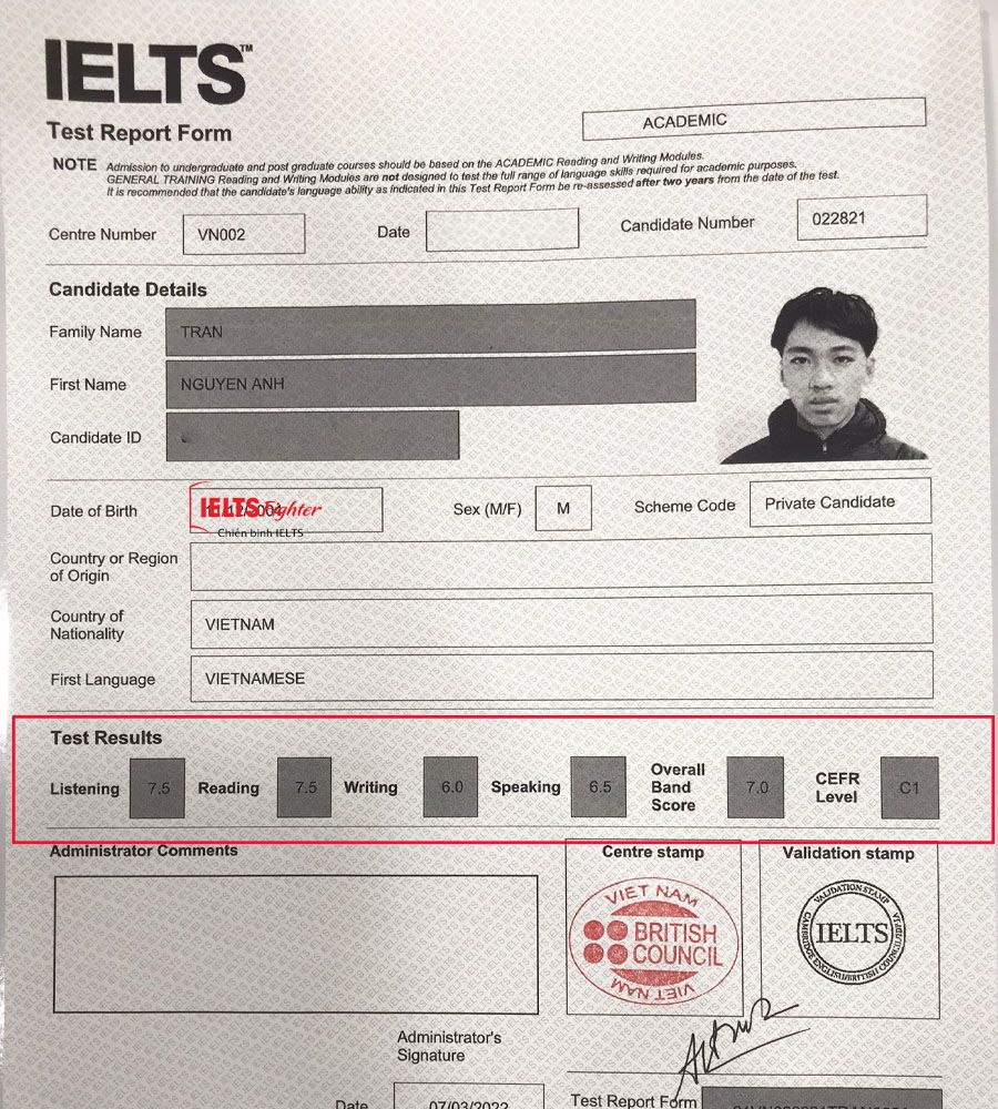 nguy&ecirc;n anh 7.0 ielts - 2