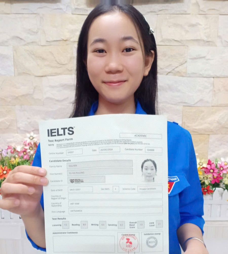 Nguyễn Vũ H&agrave; Phương 7.0 IELTS