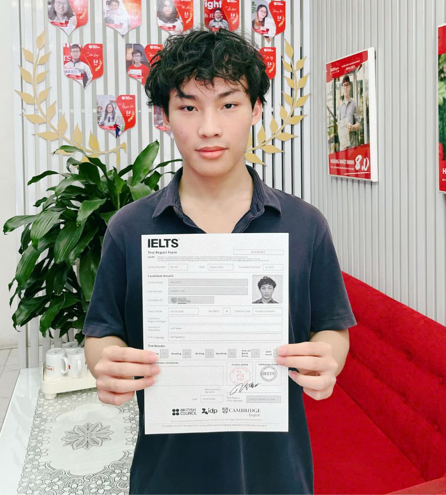 Nguyễn Ho&agrave;ng T&acirc;n  7.5 IELTS