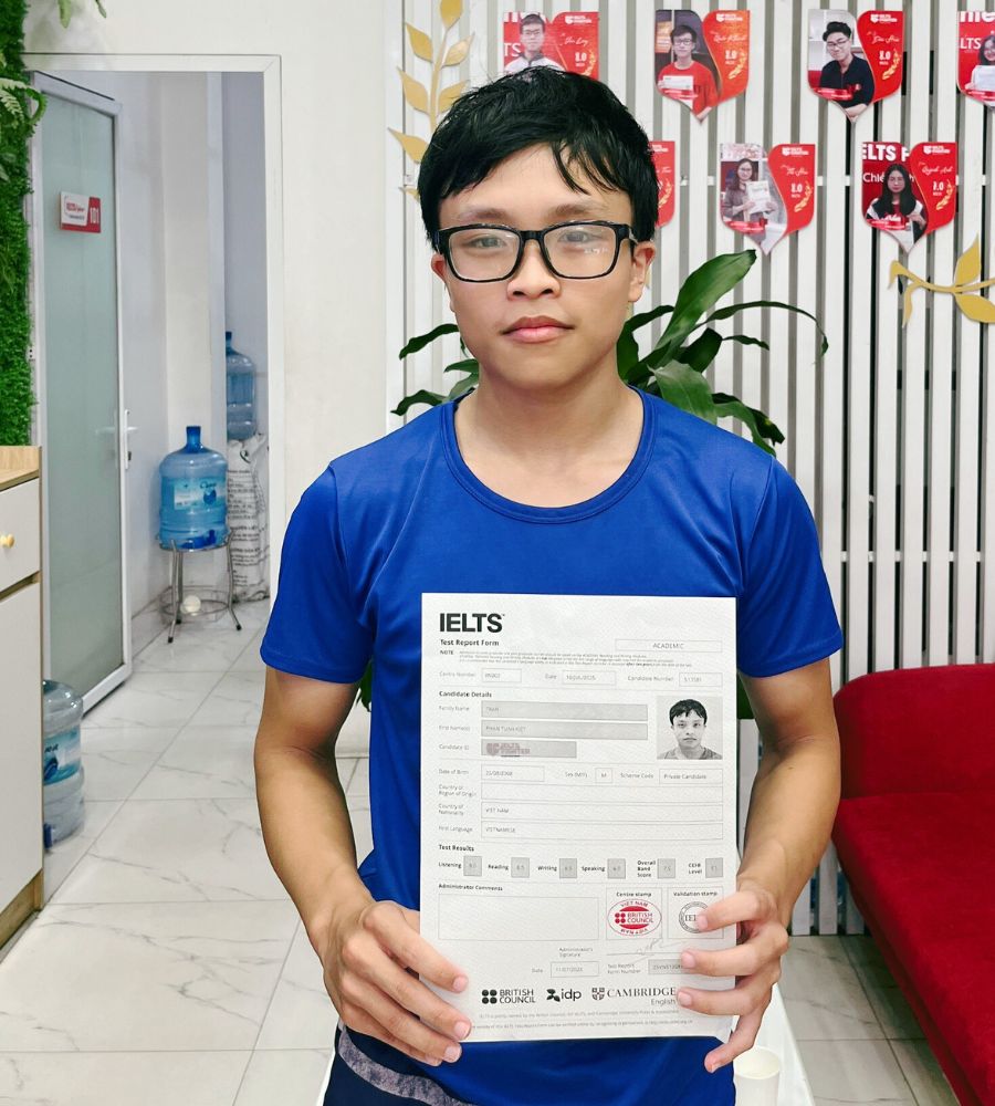 Trần Phan Tuấn Kiệt 7.5 IELTS