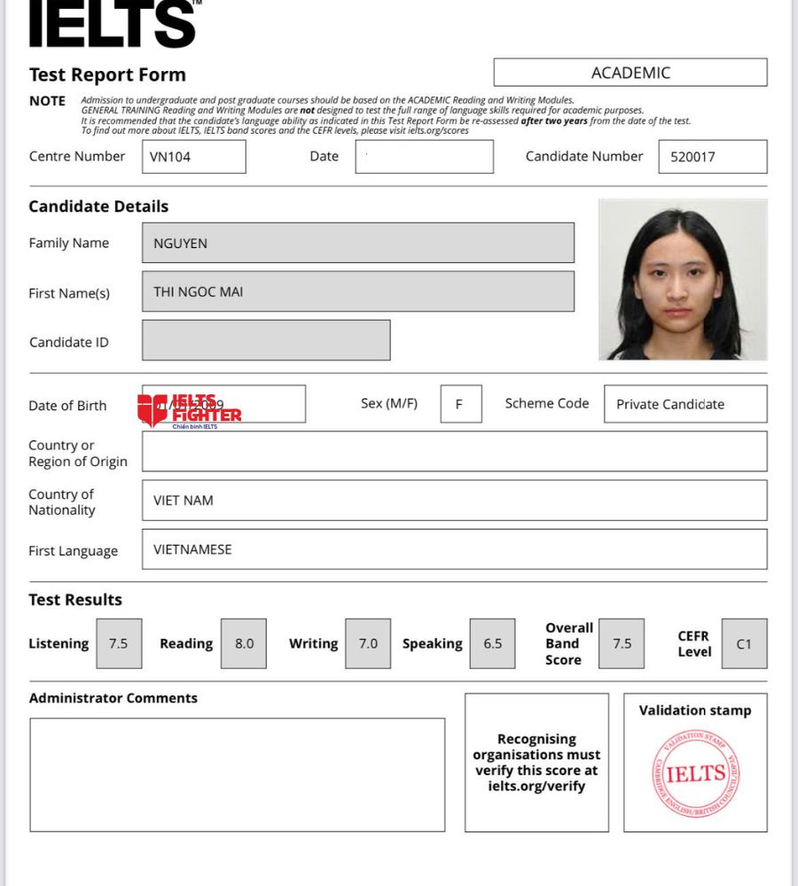 Nguyễn Thị Ngọc Mai 7.5 IELTS - 2