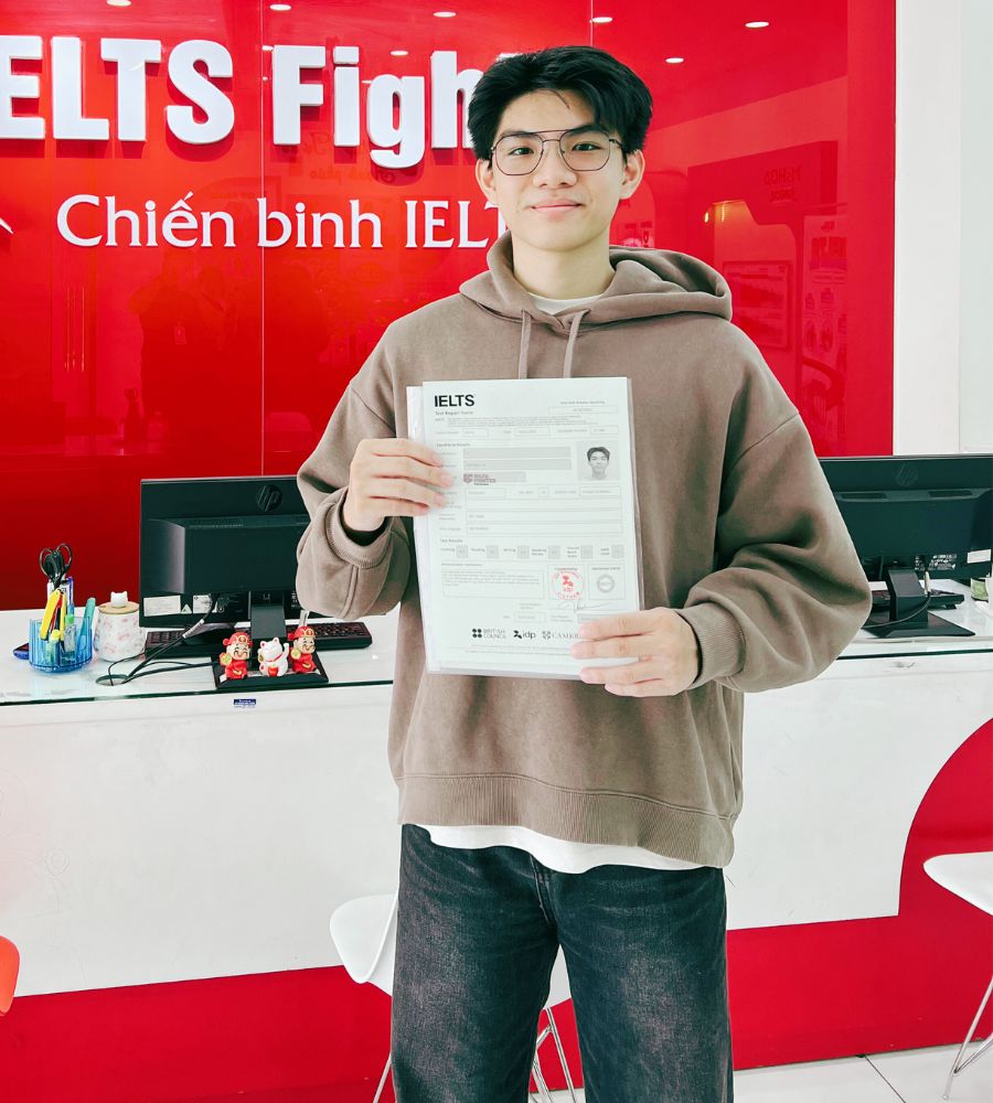 L&ecirc; H&agrave; Triều Vỹ 7.5 IELTS