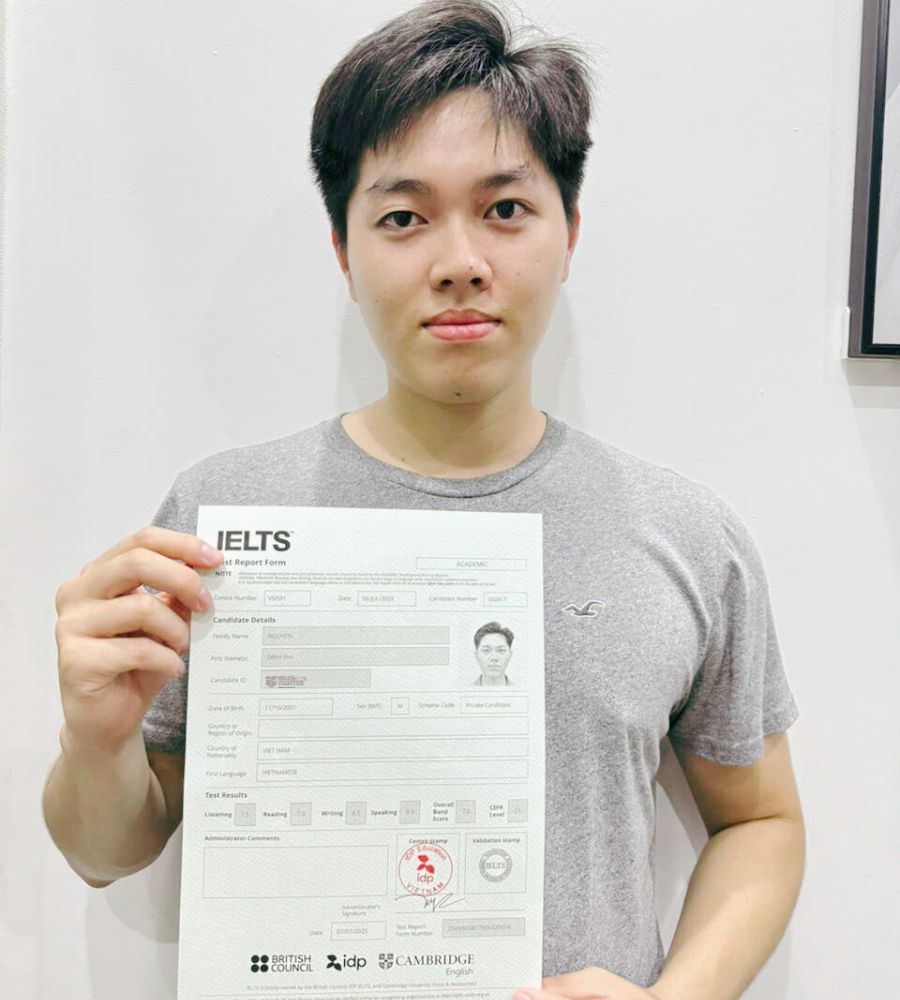 Nguyễn Đình Phi 7.0 IELTS