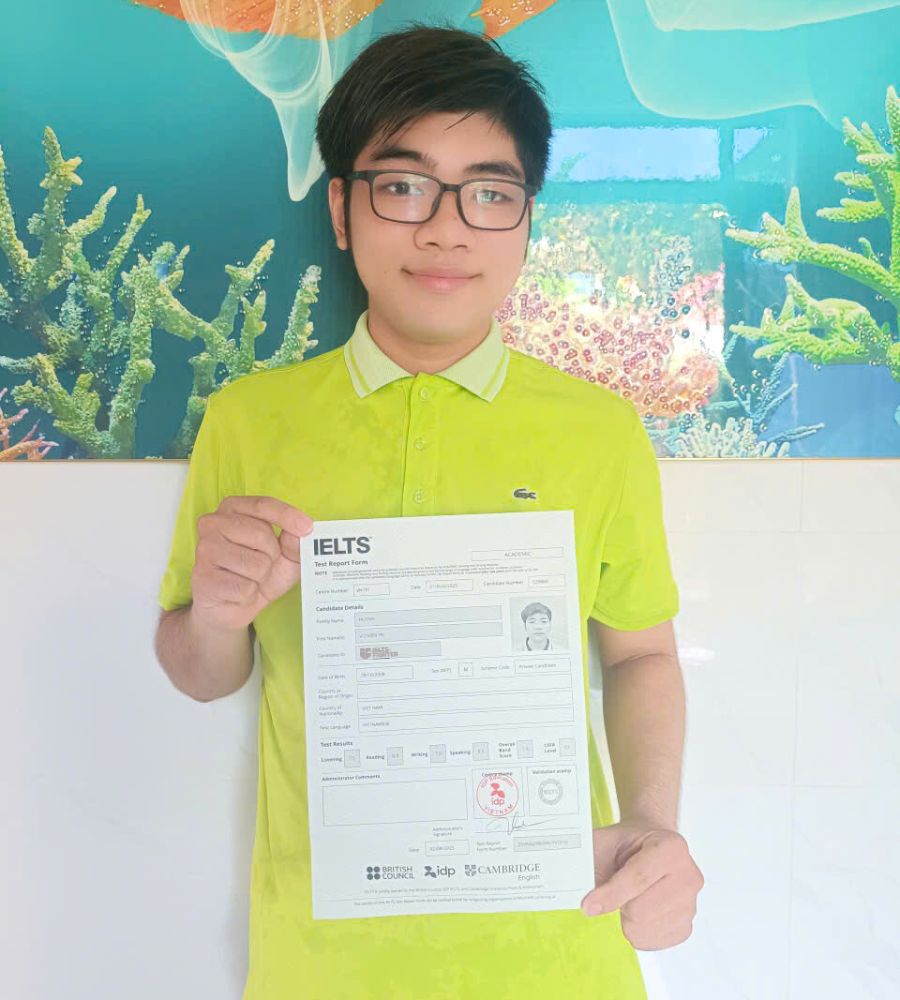 Huỳnh V&otilde; Viễn Tri  7.5 IELTS