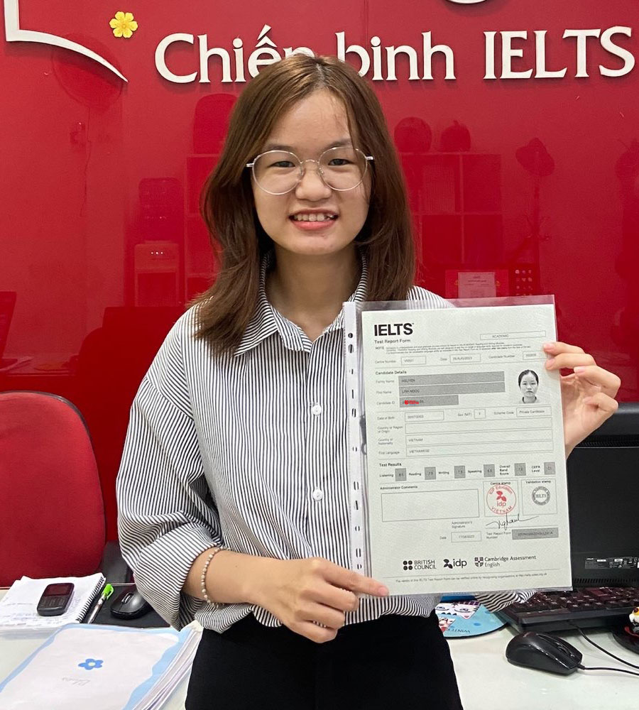 linh ngọc 7.5 IELTS