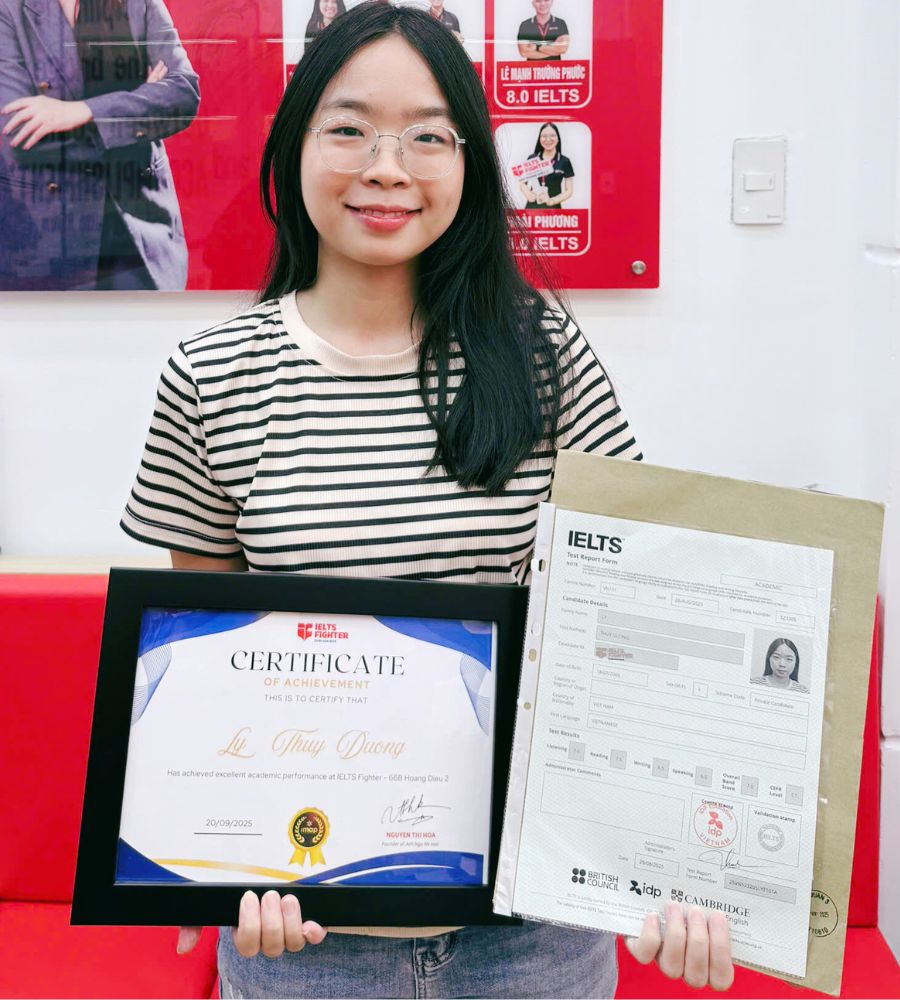 L&yacute; Th&ugrave;y Dương  7.0 IELTS