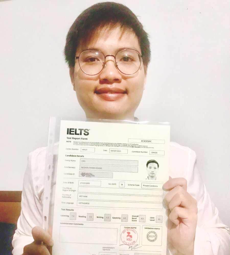 Cao Nguyễn Thanh Hoàng 6.5 IELTS