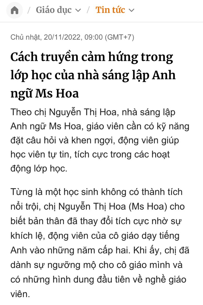 Nhà sáng lập IELTS Fighter: Ms Hoa chia sẻ về cách truyền cảm hứng trong lớp học 1
