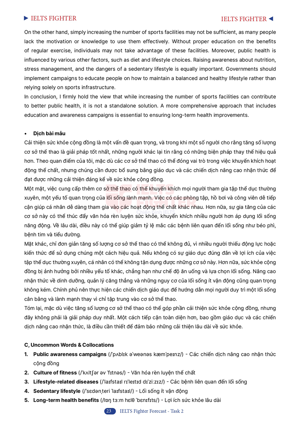 Forecast IELTS Writing Tasks 1 - 6