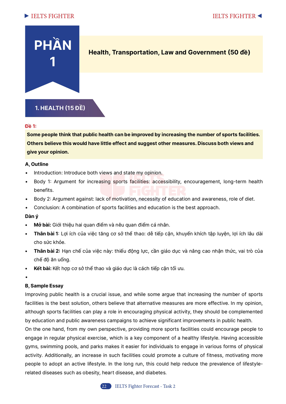 Forecast IELTS Writing Tasks 1 - 5