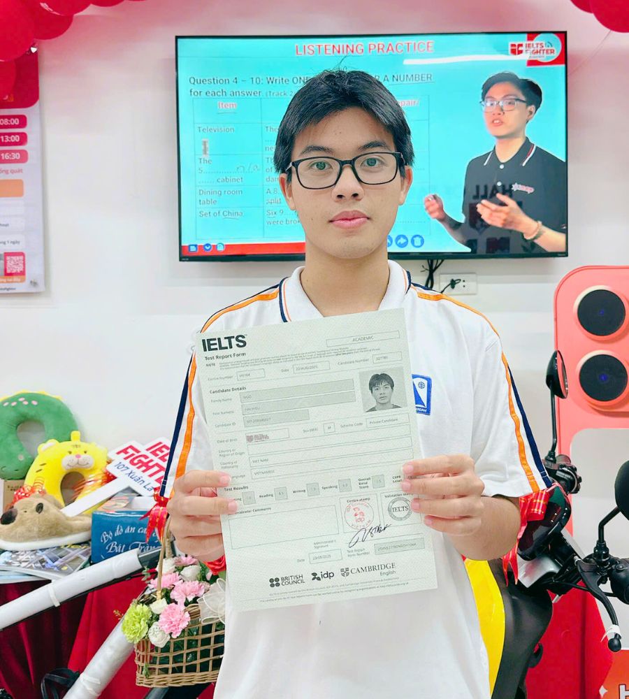 Ng&ocirc; Hải Hiếu  7.5 IELTS
