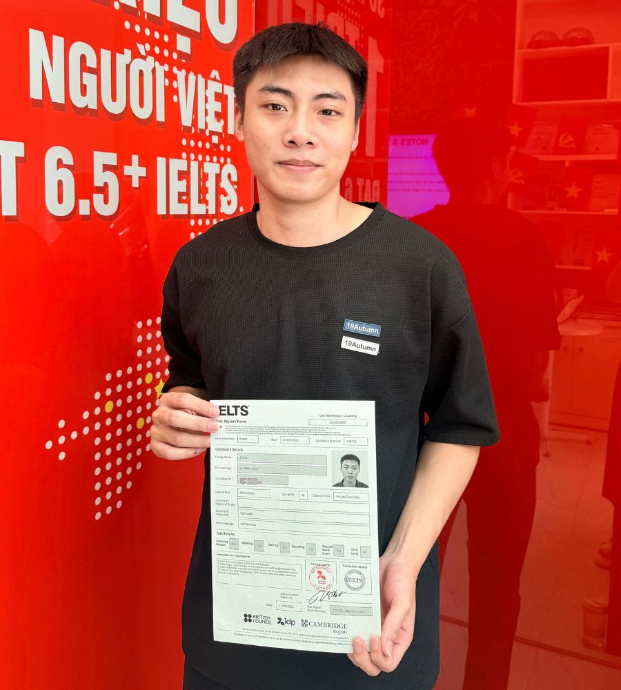 Đặng Vũ Minh Hiếu  6.5 IELTS