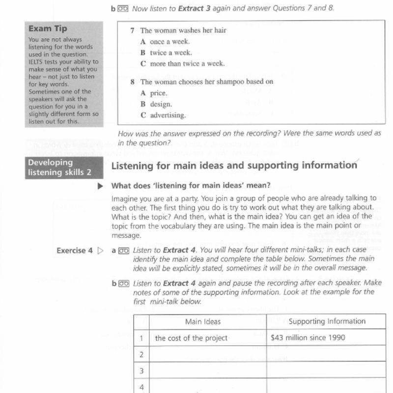 IELTS practice plus 1 - nội dung