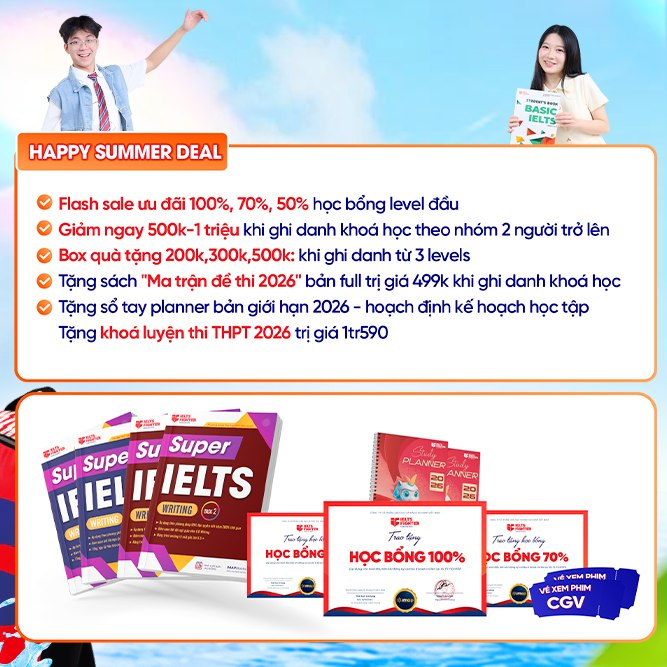 Ưu đ&atilde;i m&ugrave;a h&egrave; IELTS Fighter 3