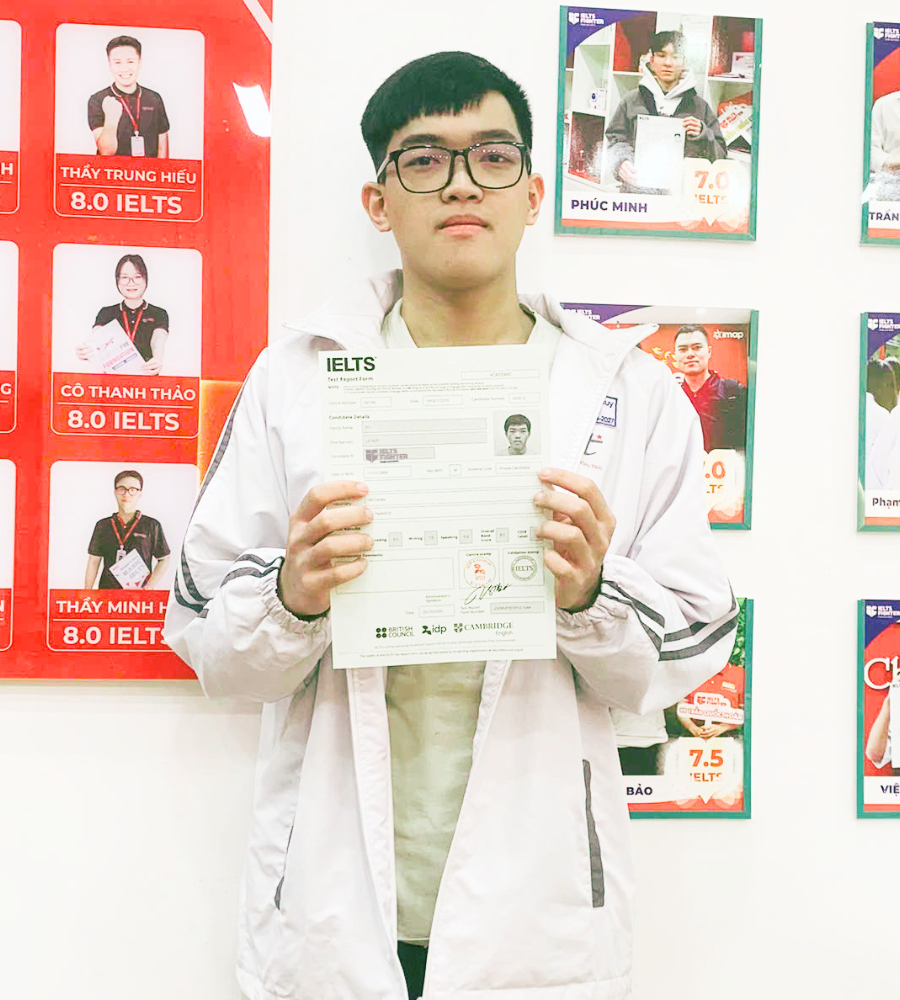 Vũ L&ecirc; Huy 8.0 IELTS