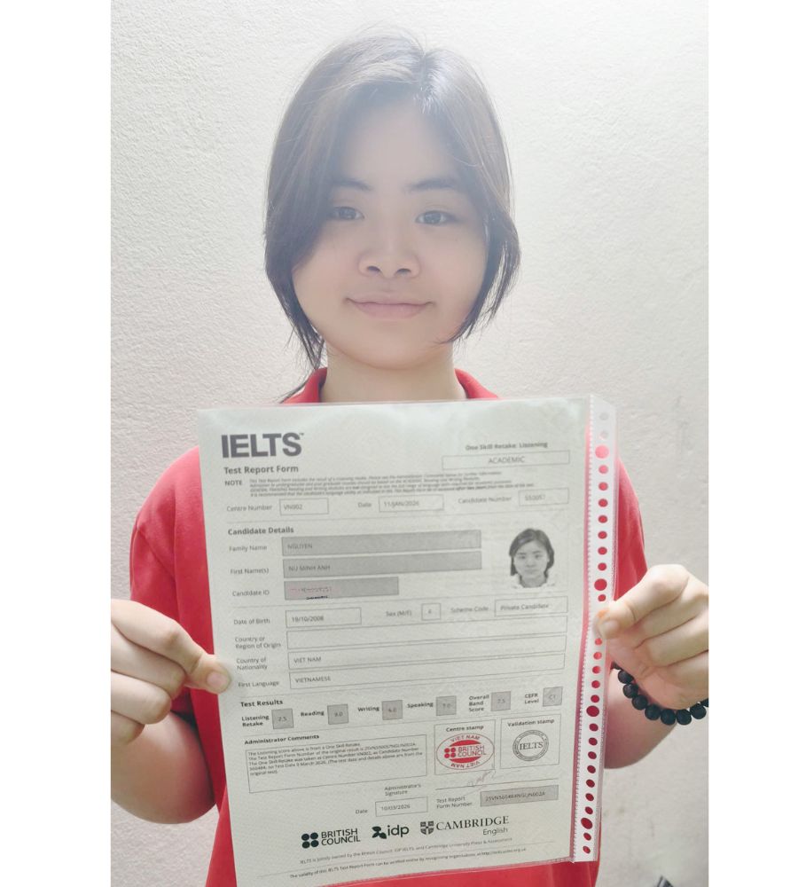 Nguyễn Nữ Minh Anh 7.5 IELTS
