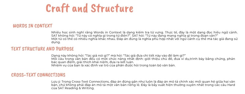 Phương ph&aacute;p l&agrave;m b&agrave;i Craft and Structure