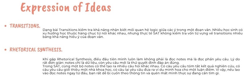 c&aacute;c c&acirc;u hỏi Expression of Ideas