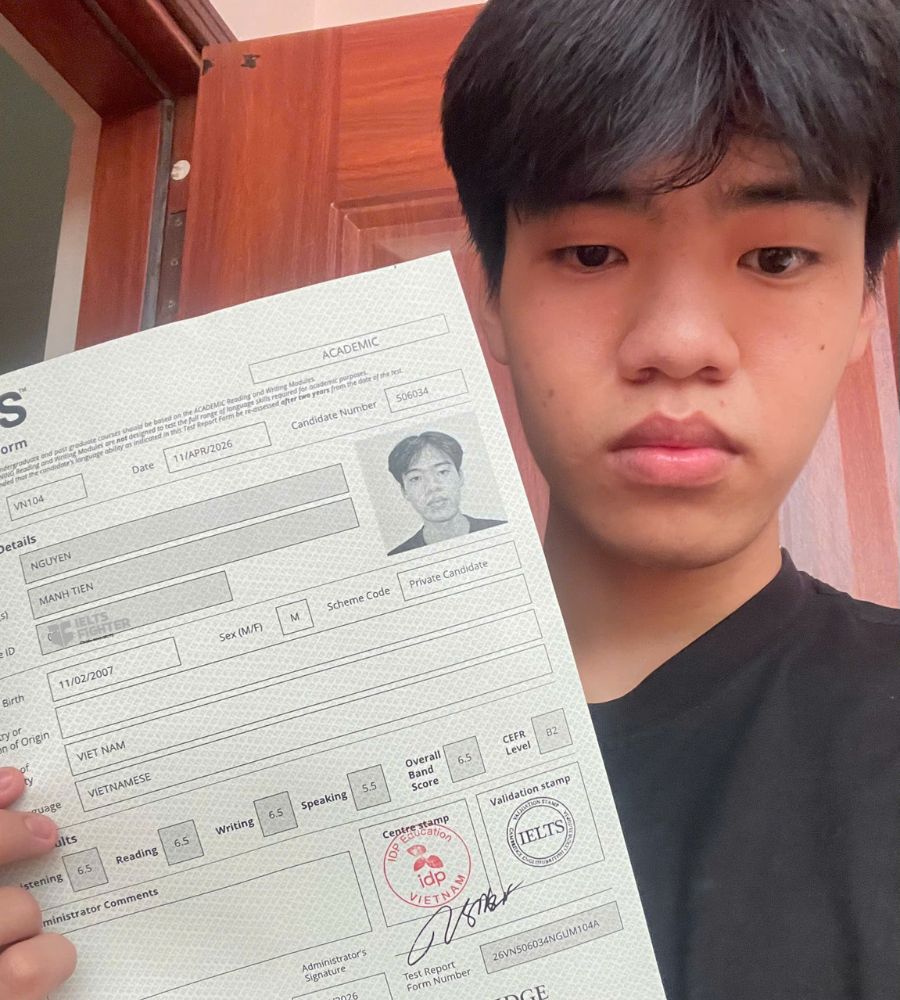 Nguyễn Mạnh Tiến 6.5 IELTS